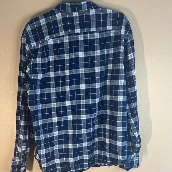 Old Navy Blue and White Plaid Long Sleeve Shirt - Picture 5 of 6